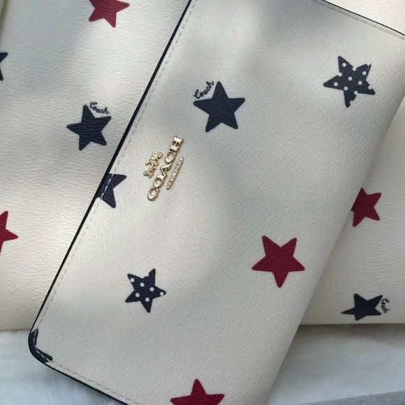 🔥🔥LAST SET Coach American Star Print Tote and Wallet NWT - Picture 2 of 15